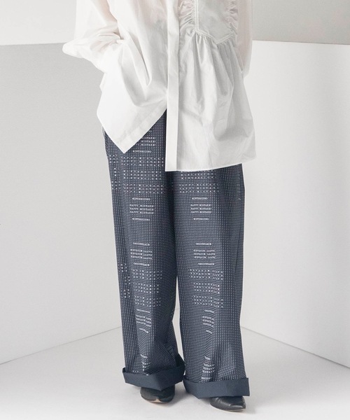 mintdesigns(ミントデザインズ)の「DOT TYPE GATHER PANTS(その他パンツ・レディース・ネイビー/レッド・ONESIZE)」の1枚目の写真