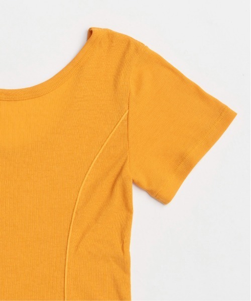MAISON SPECIAL(メゾンスペシャル)の「With Tie Sheer Cotton T-shirt/タイ付きシアーコットンTEE(Tシャツ/カットソー・レディース・ブラック/オレンジ/ライム・FREE)」の20枚目の写真