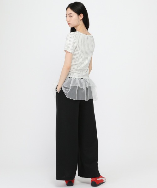 3.3 Field Trip （3.3フィールドトリップ）の「3.3 Field Trip／ドットヘンリーネックT（Tシャツ/カットソー・レディース・ブラック/ホワイト・FREE）」の7枚目の写真