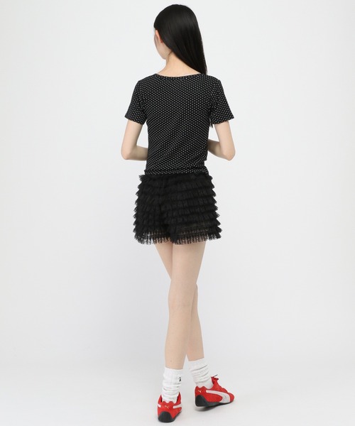 3.3 Field Trip （3.3フィールドトリップ）の「3.3 Field Trip／ドットヘンリーネックT（Tシャツ/カットソー・レディース・ブラック/ホワイト・FREE）」の12枚目の写真