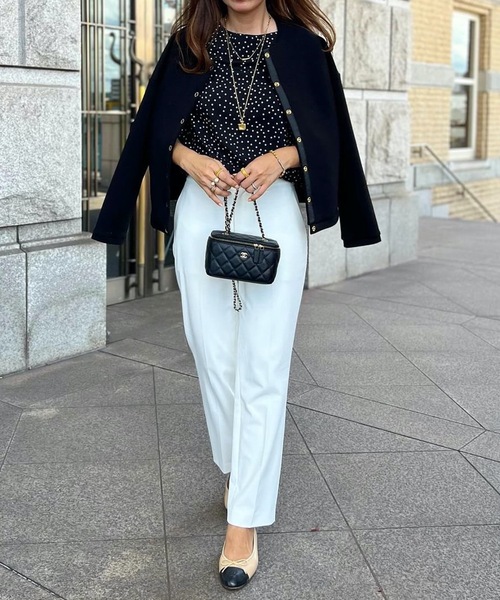 STYLEDOOR(スタイルドア)の「【サイズ展開あり】ダンボールノーカラージャケット(ノーカラージャケット・レディース・モカ/チャコールグレー/ブラック・3L/LL/L/M/S)」の12枚目の写真