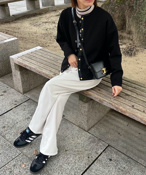 STYLEDOOR(スタイルドア)の「【サイズ展開あり】ダンボールノーカラージャケット(ノーカラージャケット・レディース・モカ/チャコールグレー/ブラック・3L/LL/L/M/S)」の14枚目の写真