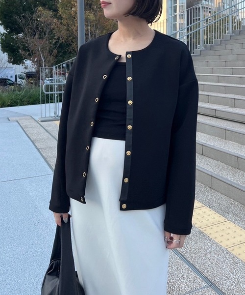 サイズ展開あり】ダンボールノーカラージャケット eM│STYLEDOOR