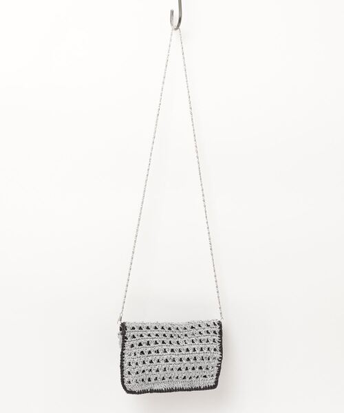MAISON mou（メゾンムー）の「【Swaraj/スワラージ】手編みのメタリックマクラメBAG（ショルダーバッグ・レディース・ブラック/シルバー/ゴールド・FREE）」の4枚目の写真