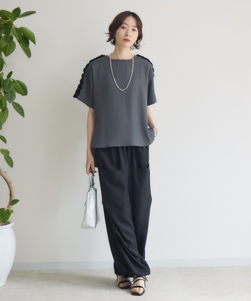 Paradise Picnic(パラダイスピクニック)の「SUGAR ROSE テンセル2WAYカーゴパンツ(カーゴパンツ・レディース・ブラック/グリーン/ピンク・FREE)」の15枚目の写真