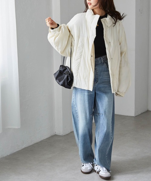 RANAN（ラナン）の「オーバーサイズモンスター中綿ブルゾン（ダウンジャケット/コート・レディース・ベージュ/アイボリー/ブラック・LL/L/M）」の6枚目の写真