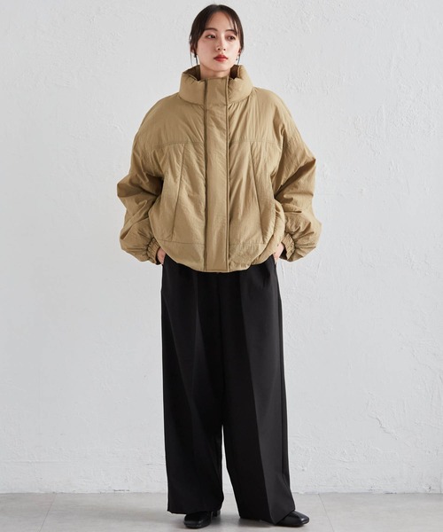 RANAN（ラナン）の「オーバーサイズモンスター中綿ブルゾン（ダウンジャケット/コート・レディース・ベージュ/アイボリー/ブラック・LL/L/M）」の12枚目の写真