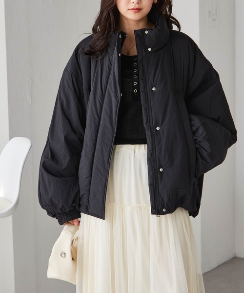 RANAN（ラナン）の「オーバーサイズモンスター中綿ブルゾン（ダウンジャケット/コート・レディース・ベージュ/アイボリー/ブラック・LL/L/M）」の7枚目の写真