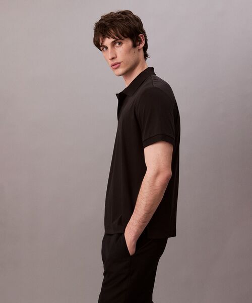 Calvin Klein（カルバン・クライン）の「60S インターロック ポロシャツ（ポロシャツ・メンズ・ブラック/ホワイト・M/S/XS）」の7枚目の写真