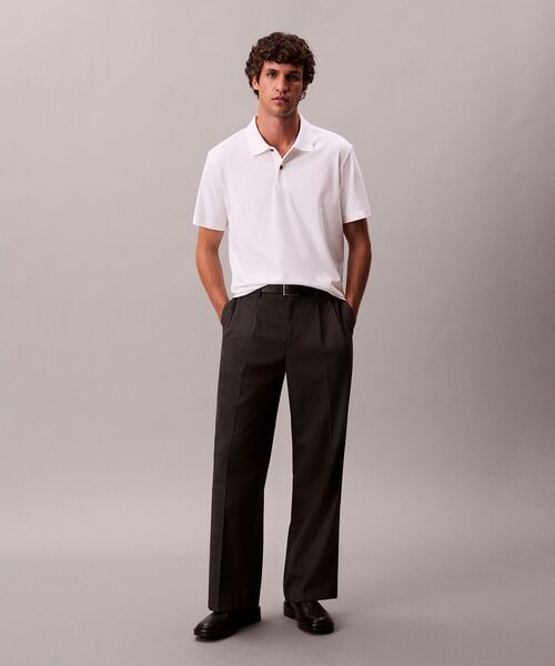 Calvin Klein（カルバン・クライン）の「60S インターロック ポロシャツ（ポロシャツ・メンズ・ブラック/ホワイト・M/S/XS）」の11枚目の写真