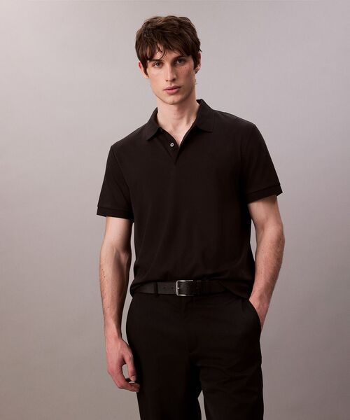 Calvin Klein(カルバン・クライン)の「60S インターロック ポロシャツ(ポロシャツ・メンズ・ブラック/ホワイト・M/S/XS)」の13枚目の写真