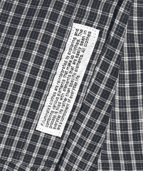 ブラウス シャツ 「UNISEX」Filluminate／Lowkeyチェック半袖シャツ レディース メンズ UNISEX】Filluminate／Lowkeyチェック半袖シャツ（シャツ