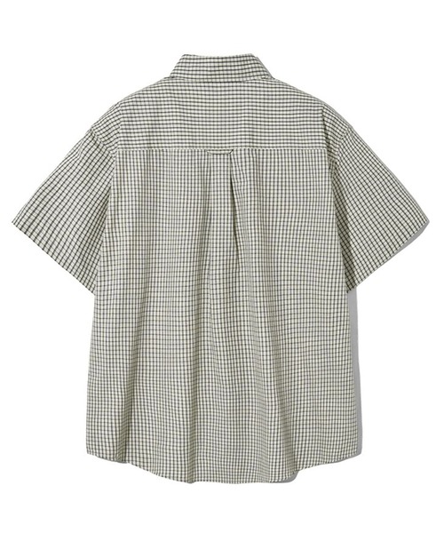 ブラウス シャツ 「UNISEX」Filluminate／Lowkeyチェック半袖シャツ レディース メンズ UNISEX】Filluminate／Lowkeyチェック半袖シャツ（シャツ