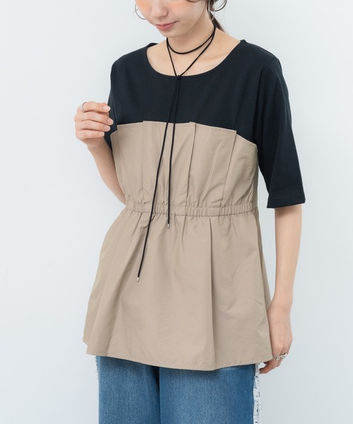 ANNA LUNA(アンナルナ)の「【ANNA LUNA】着映える ビスチェレイヤード風 プルオーバー(Tシャツ/カットソー・レディース・ブラック/オフホワイト/ブラック系その他・MEDIUM)」の3枚目の写真