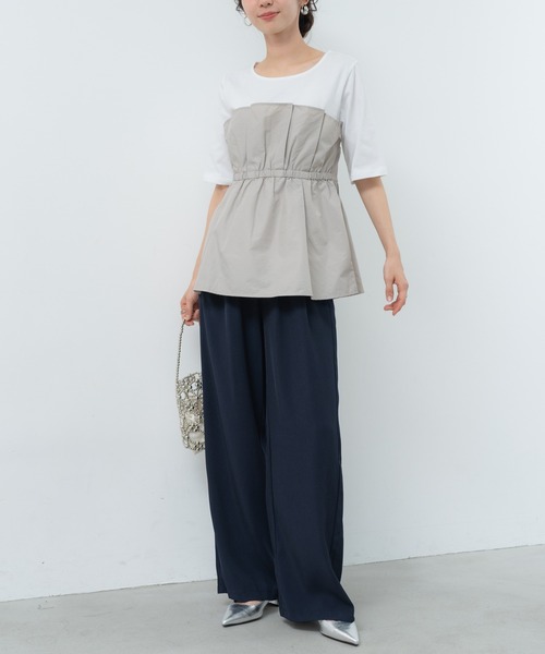 ANNA LUNA(アンナルナ)の「【ANNA LUNA】着映える ビスチェレイヤード風 プルオーバー(Tシャツ/カットソー・レディース・ブラック/オフホワイト/ブラック系その他・MEDIUM)」の17枚目の写真