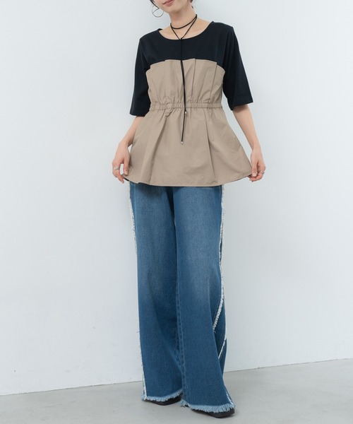 ANNA LUNA(アンナルナ)の「【ANNA LUNA】着映える ビスチェレイヤード風 プルオーバー(Tシャツ/カットソー・レディース・ブラック/オフホワイト/ブラック系その他・MEDIUM)」の22枚目の写真