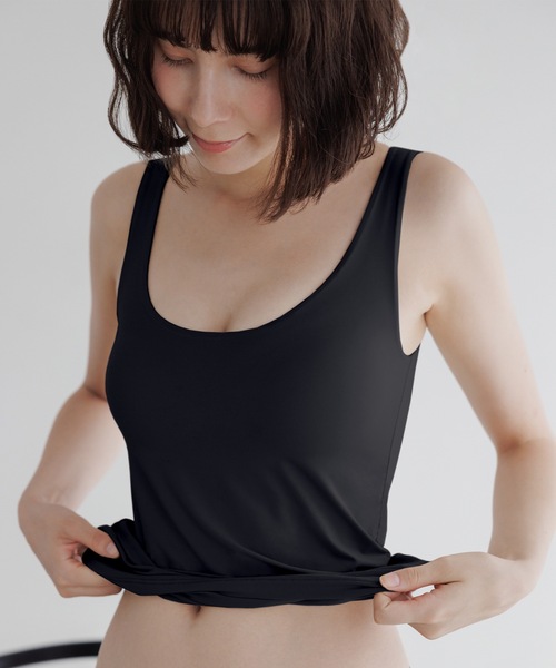BAMBI WATER(バンビウォーター)の「【特許取得】《カップ付き》快適なのに垂れない次世代ブラトップ サラタンクトップ カパカパしないブラトップ(タンクトップ・レディース・ベージュ/ブラック/グレイッシュベージュ・XL/L/M/S)」の11枚目の写真
