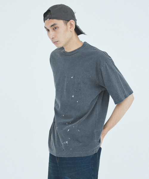 JOURNAL STANDARD J.S HOMESTEAD(ジャーナルスタンダードホームステッド)の「J.S.Homestead / HAND DRIP PAINTING TEE(Tシャツ/カットソー・メンズ・ブラック系その他/アーミー/アイボリー・LARGE/MEDIUM)」の11枚目の写真