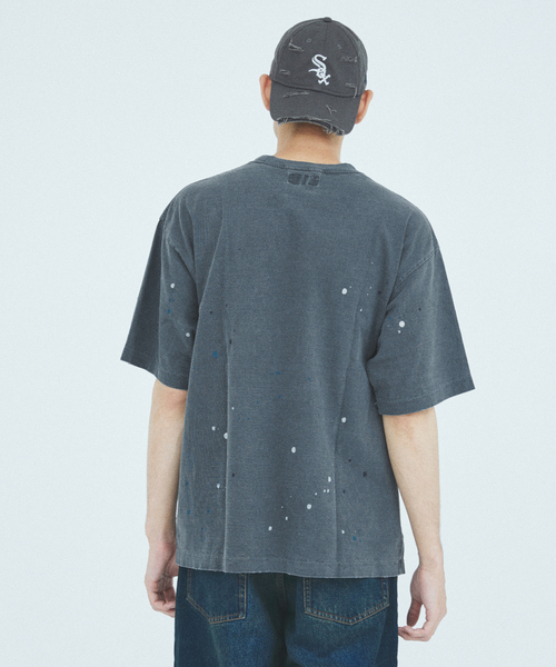 JOURNAL STANDARD J.S HOMESTEAD(ジャーナルスタンダードホームステッド)の「J.S.Homestead / HAND DRIP PAINTING TEE(Tシャツ/カットソー・メンズ・ブラック系その他/アーミー/アイボリー・LARGE/MEDIUM)」の12枚目の写真