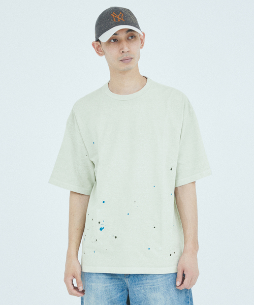 JOURNAL STANDARD J.S HOMESTEAD(ジャーナルスタンダードホームステッド)の「J.S.Homestead / HAND DRIP PAINTING TEE(Tシャツ/カットソー・メンズ・ブラック系その他/アーミー/アイボリー・LARGE/MEDIUM)」の18枚目の写真