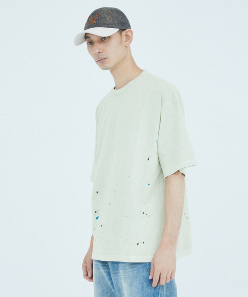 JOURNAL STANDARD J.S HOMESTEAD(ジャーナルスタンダードホームステッド)の「J.S.Homestead / HAND DRIP PAINTING TEE(Tシャツ/カットソー・メンズ・ブラック系その他/アーミー/アイボリー・LARGE/MEDIUM)」の19枚目の写真