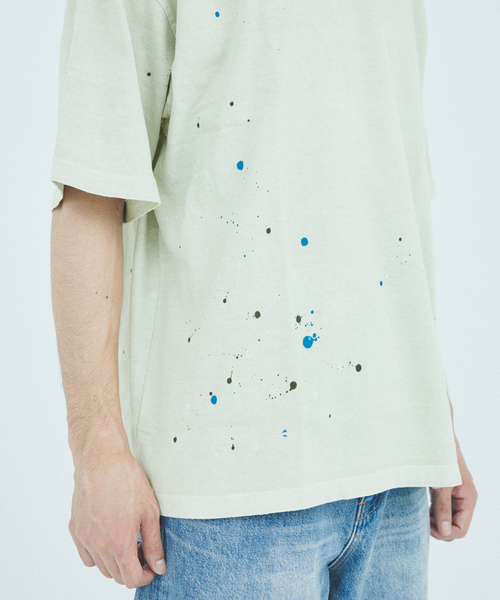 JOURNAL STANDARD J.S HOMESTEAD(ジャーナルスタンダードホームステッド)の「J.S.Homestead / HAND DRIP PAINTING TEE(Tシャツ/カットソー・メンズ・ブラック系その他/アーミー/アイボリー・LARGE/MEDIUM)」の21枚目の写真