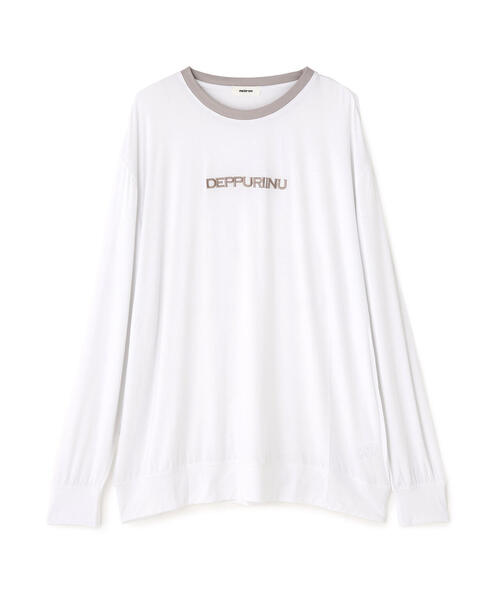 L.H.P(エルエイチピー)の「neuron/ニュウロン/DEPPURIINU ロングTシャツ(Tシャツ/カットソー・レディース・グリーン系その他3/ブラック/ホワイト・F)」の19枚目の写真