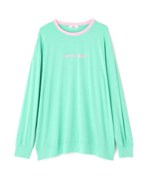 L.H.P(エルエイチピー)の「neuron/ニュウロン/DEPPURIINU ロングTシャツ(Tシャツ/カットソー・レディース・グリーン系その他3/ブラック/ホワイト・F)」の17枚目の写真