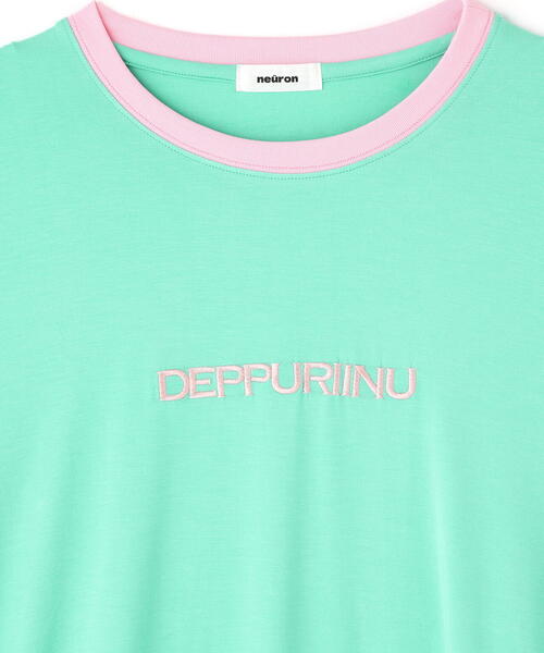 L.H.P(エルエイチピー)の「neuron/ニュウロン/DEPPURIINU ロングTシャツ(Tシャツ/カットソー・レディース・グリーン系その他3/ブラック/ホワイト・F)」の16枚目の写真