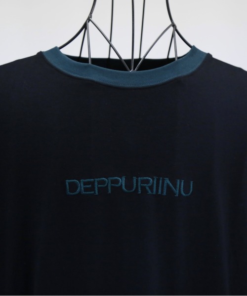 L.H.P(エルエイチピー)の「neuron/ニュウロン/DEPPURIINU ロングTシャツ(Tシャツ/カットソー・レディース・グリーン系その他3/ブラック/ホワイト・F)」の5枚目の写真