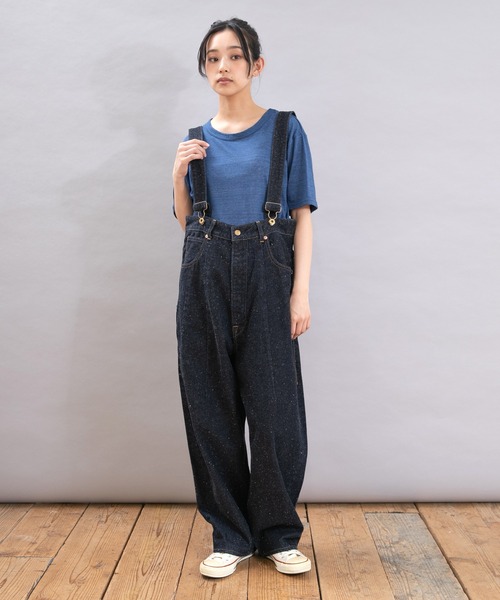 URCH RNA（アーチ アールエヌエー）の「O0744 サスペンダーハイクパンツ（サロペット/オーバーオール・レディース・ライトインディゴブルー/ワンウォッシュ・FREE）」の2枚目の写真
