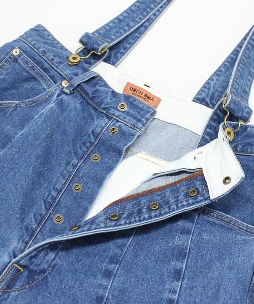 URCH RNA（アーチ アールエヌエー）の「O0744 サスペンダーハイクパンツ（サロペット/オーバーオール・レディース・ライトインディゴブルー/ワンウォッシュ・FREE）」の15枚目の写真