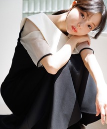 form forma | 【愛甲ひかりさん×form forma】ビッグカラー×マーメイドラインドレス(襟・袖取り外し可能)/結婚式/パーティー/お呼ばれ(ドレス)