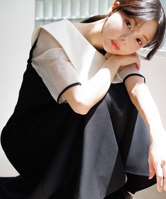 【愛甲ひかりさん×form forma】ビッグカラー×マーメイドラインドレス(襟,袖取り外し可能)/結婚式/パーティー/お呼ばれ