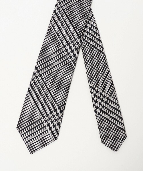 UNITED ARROWS（ユナイテッドアローズ）の「グレンチェック  ジャガード ネクタイ（ネクタイ・メンズ・ブラック・FREE）」の2枚目の写真