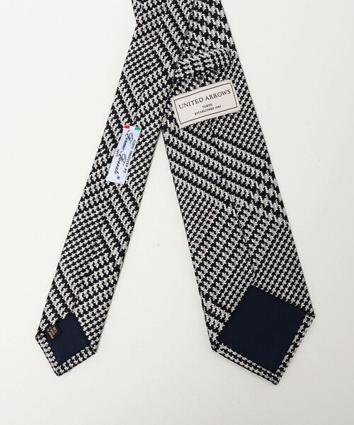 UNITED ARROWS（ユナイテッドアローズ）の「グレンチェック  ジャガード ネクタイ（ネクタイ・メンズ・ブラック・FREE）」の3枚目の写真