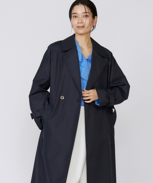 美品✨イネド INED ヘリンボーン ダッフルコート 大きいサイズ 19 イネド INED トレンチコート （ベージュ2） -ファッション通販