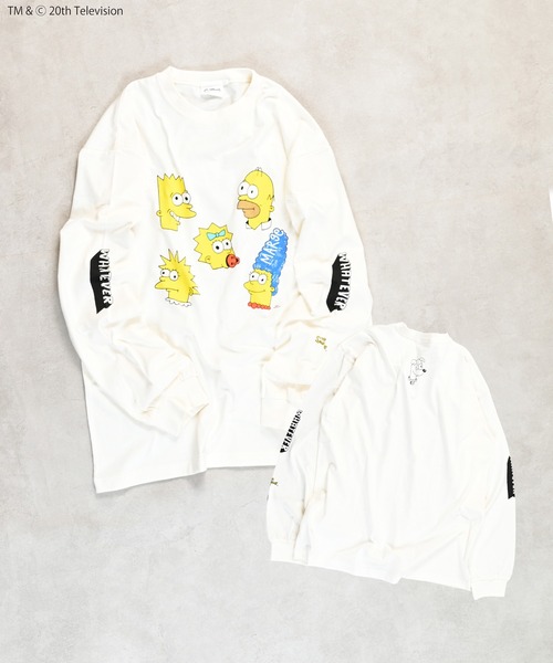 The Simpsons(ザ・シンプソンズ)の「【The Simpsons】別注L/S Tee/おとな(Tシャツ/カットソー・レディース・ラベンダー/ホワイト/ブラック・180cm/160cm)」の2枚目の写真