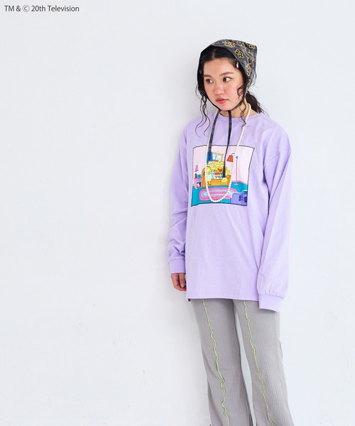 The Simpsons(ザ・シンプソンズ)の「【The Simpsons】別注L/S Tee/おとな(Tシャツ/カットソー・レディース・ラベンダー/ホワイト/ブラック・180cm/160cm)」の16枚目の写真