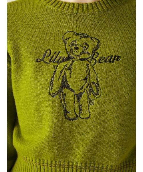 Lily Bearエンブロイダリーニットトップス（ニット/セーター
