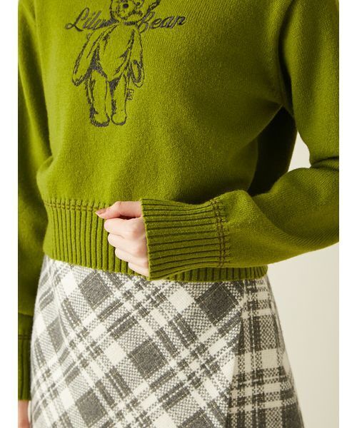 LILY BROWN（リリーブラウン）の「Lily Bearエンブロイダリーニット