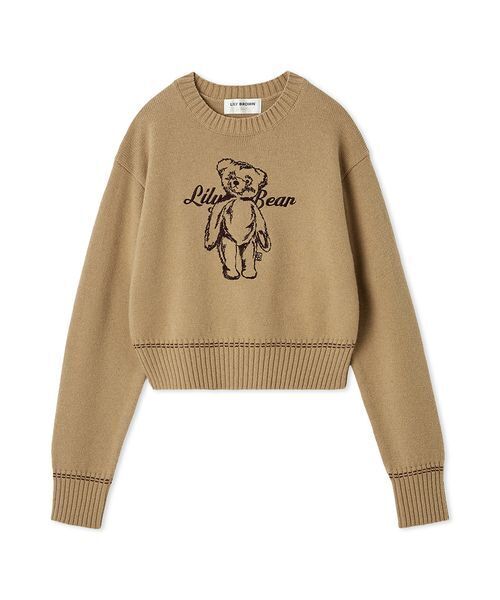 ニット セーター Lily Bearエンブロイダリーニットトップス レディース LILY BROWN｜Lily Bearエンブロイダリーニットトップス
