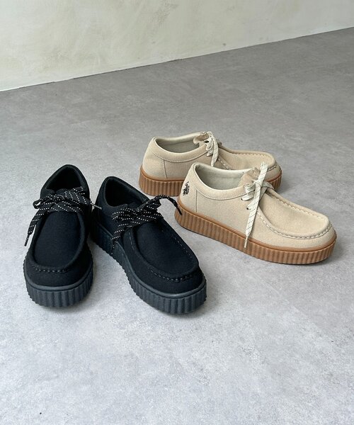 U.S. POLO ASSN.(ユーエスポロアッスン)の「【U.S. POLO ASSN. 】厚底モカシンシューズ(その他シューズ・レディース・ベージュ/ブラック・MEDIUM/LARGE)」の14枚目の写真
