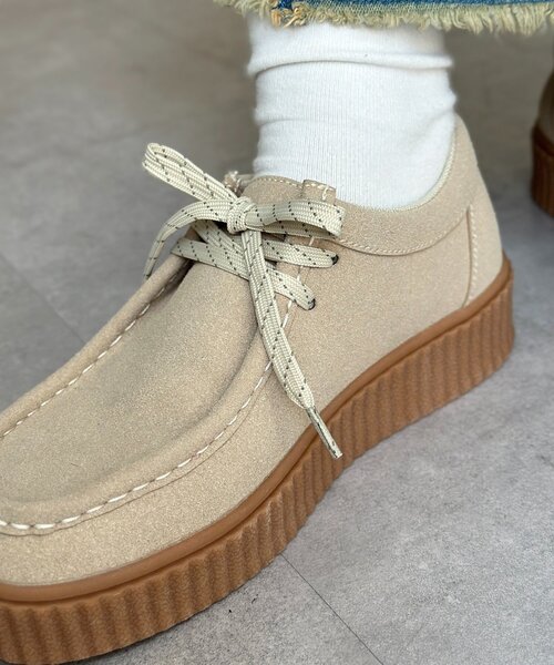 U.S. POLO ASSN.(ユーエスポロアッスン)の「【U.S. POLO ASSN. 】厚底モカシンシューズ(その他シューズ・レディース・ベージュ/ブラック・MEDIUM/LARGE)」の19枚目の写真
