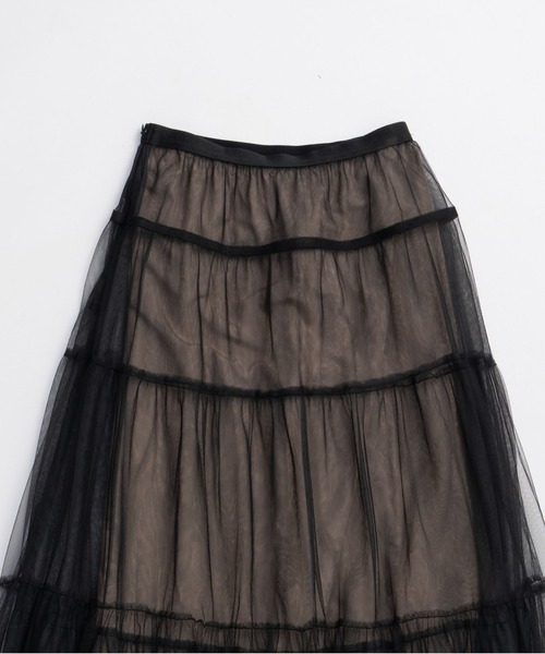 PRANK PROJECT（プランクプロジェクト）の「フリルヘムチュールスカート / Ruffle Hem Tulle Skirt（スカート・レディース・ブラック/ベージュ/レッド・36/38）」の21枚目の写真