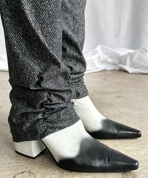 G.V.G.V.（ジーヴィージーヴィー）の「TWEED PRINTED SHIRRING LEGGINGS（その他パンツ・レディース・ブラック・ONE SIZE）」の2枚目の写真