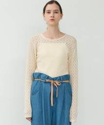 ストレッチレースロングスリーブTシャツ