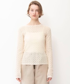 ストレッチレースロングスリーブTシャツ