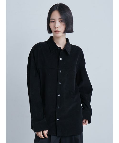 MIESROHE（ミースロエ）の「コーデュロイSH（シャツ/ブラウス・レディース・ブラック/ホワイト/ブラウン・F）」の3枚目の写真