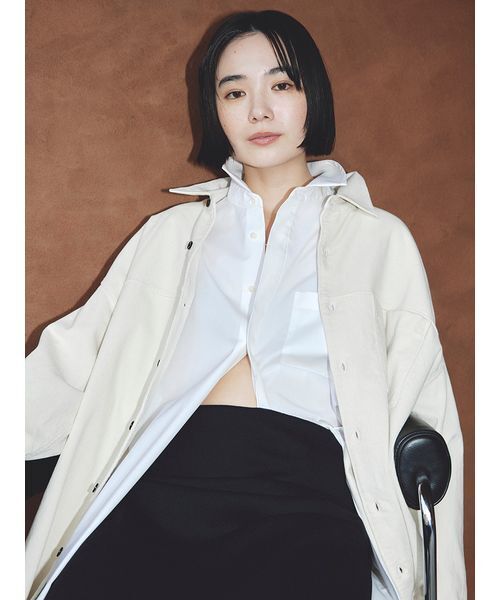 MIESROHE（ミースロエ）の「コーデュロイSH（シャツ/ブラウス・レディース・ブラック/ホワイト/ブラウン・F）」の4枚目の写真